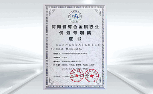 年度专利奖优秀奖（泰鸿新材料）